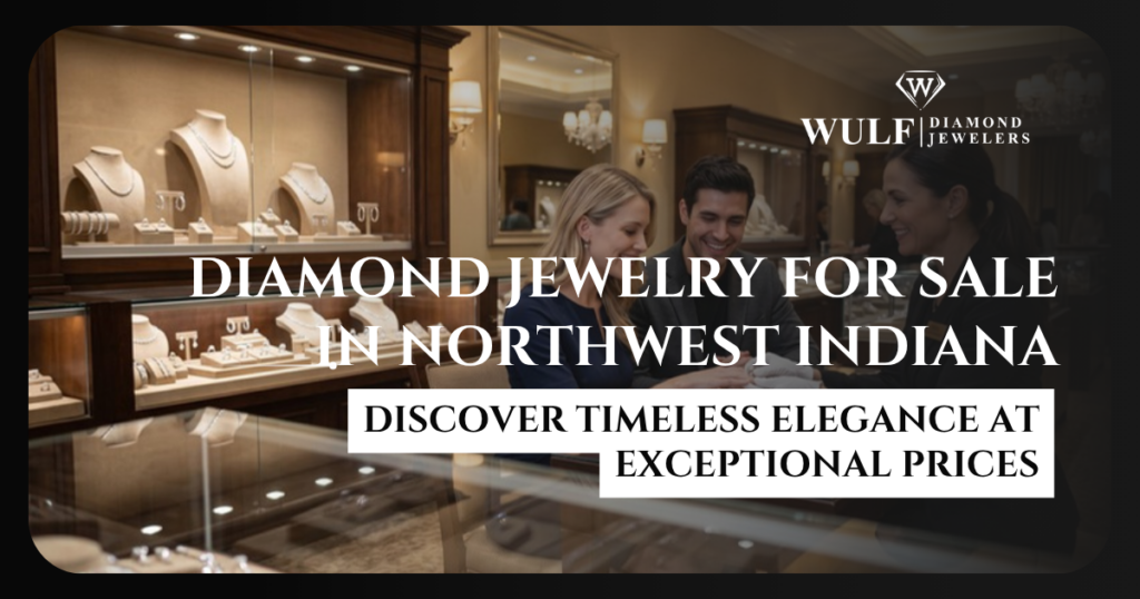 Luxury diamond jewelry showroom in Northwest Indiana featuring certified engagement rings and fine jewelry.