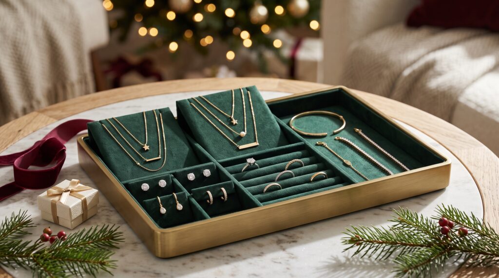 Women's jewelry selection for choosing the perfect Christmas gift