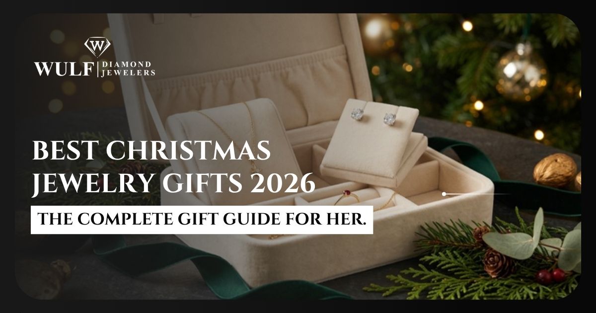 Best Christmas jewelry gifts for her including gold pendant and diamond earrings